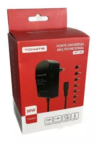 FONTE UNIVERSAL ALIMENTACAO MULTIFUNCIONAL 7 PLUGUES 30W 12V BIVOLT MTT001